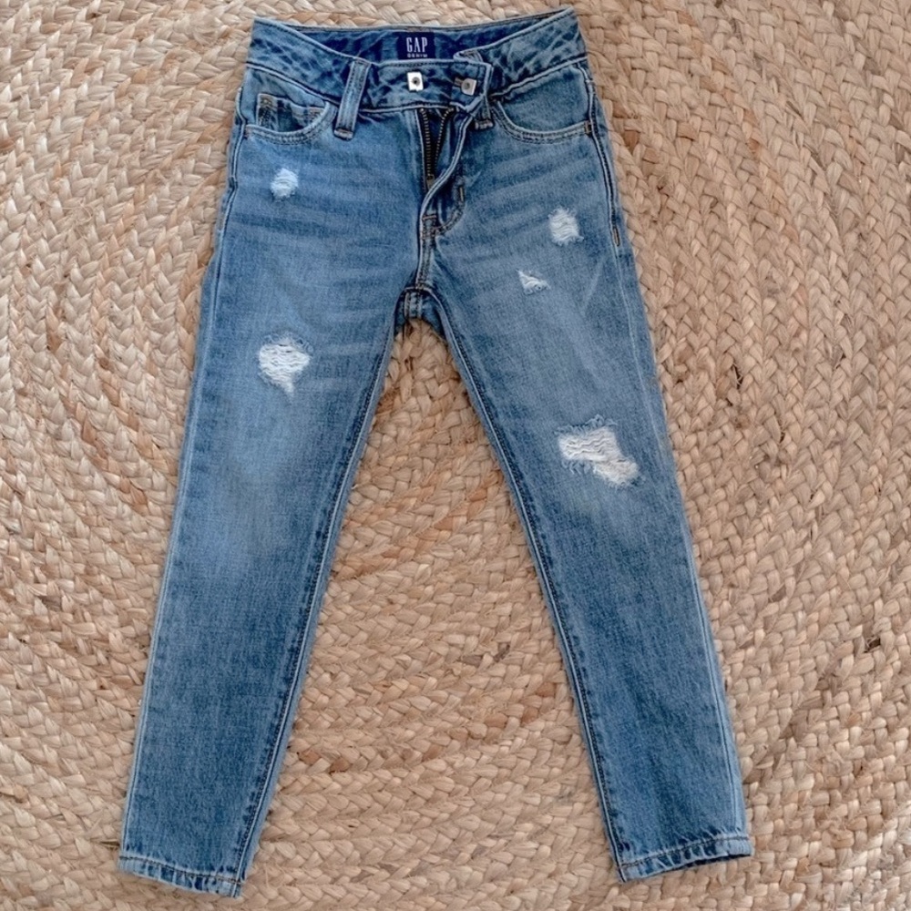 NWOT Gap Kids Distressed Girlfriend Jeans